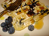Vegan Blueberry Waffle with Maple Syrup