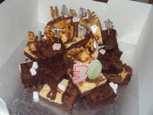 30th Birthday Brownie Tower